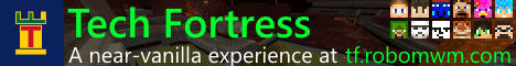 Tech Fortress banner Tech Fortress Minecraft server banner