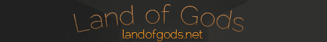 Land of Gods banner Land of Gods Minecraft server banner