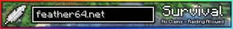 feather64 banner feather64 Minecraft server banner