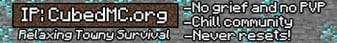 CubedMC banner CubedMC Minecraft server banner