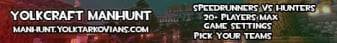 Yolkcraft Manhunt banner Yolkcraft Manhunt Minecraft server banner