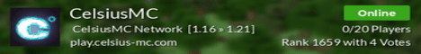 CelsiusMC banner CelsiusMC Minecraft server banner