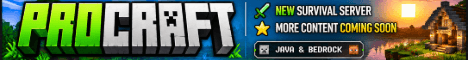 Procraft banner Procraft Minecraft server banner