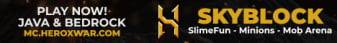 HeroxWar banner HeroxWar Minecraft server banner