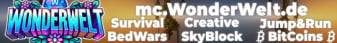 WonderWelt banner WonderWelt Minecraft server banner