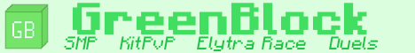 GreenBlock banner GreenBlock Minecraft server banner