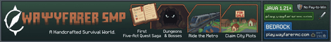 Wayfarer SMP banner Wayfarer SMP Minecraft server banner