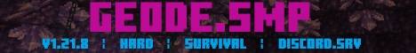 GeodeSMP banner GeodeSMP Minecraft server banner