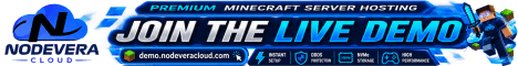 Nodevera Cloud Demo banner Nodevera Cloud Demo Minecraft server banner