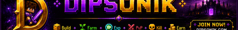 Dipsonik banner Dipsonik Minecraft server banner