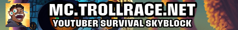 Trollrace Network banner Trollrace Network Minecraft server banner