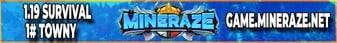 MINERAZE banner MINERAZE Minecraft server banner