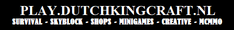 DutchKingCraft banner DutchKingCraft Minecraft server banner