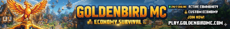 Goldenbird mc banner Goldenbird mc Minecraft server banner