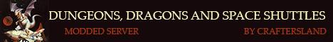Dungeons Dragons and Space Shuttles banner Dungeons Dragons and Space Shuttles Minecraft server banner