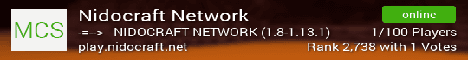 Nidocraft Network banner Nidocraft Network Minecraft server banner