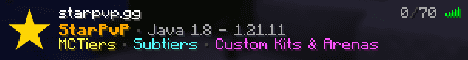 StarPvP banner StarPvP Minecraft server banner