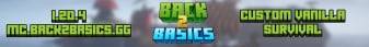 Back2Basics banner Back2Basics Minecraft server banner