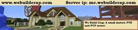 We Build Crap banner We Build Crap Minecraft server banner