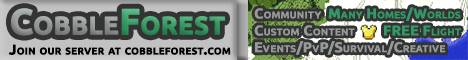 CobbleForest banner CobbleForest Minecraft server banner