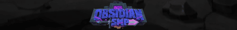 Obsidian SMP banner Obsidian SMP Minecraft server banner