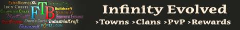 FTB Infinity Evolved by CraftersLand banner FTB Infinity Evolved by CraftersLand Minecraft server banner