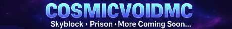 CosmicVoidMC banner CosmicVoidMC Minecraft server banner
