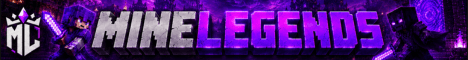 MineLegends banner MineLegends Minecraft server banner