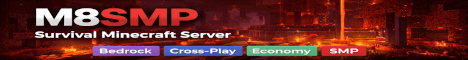 M8SMP banner M8SMP Minecraft server banner