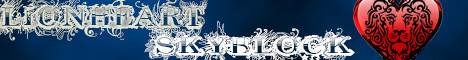 Lionheart Skyblock banner Lionheart Skyblock Minecraft server banner