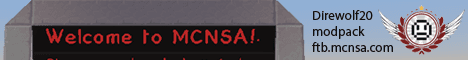 MCNSA Direwolf20 banner MCNSA Direwolf20 Minecraft server banner