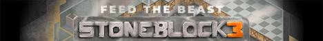 StoneBlock3 by CraftersLand banner StoneBlock3 by CraftersLand Minecraft server banner