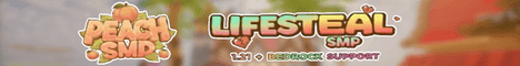 PeachSMP banner PeachSMP Minecraft server banner