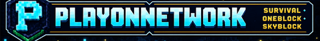 PlayOnNetworkMC banner PlayOnNetworkMC Minecraft server banner