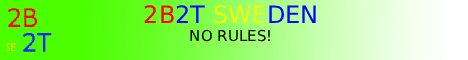 2B2T Sweden banner 2B2T Sweden Minecraft server banner