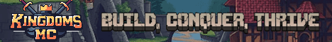 KingdomsMC banner KingdomsMC Minecraft server banner