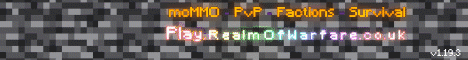 Realm Of Warfare banner Realm Of Warfare Minecraft server banner
