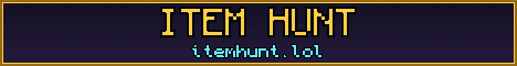 Item Hunt banner Item Hunt Minecraft server banner