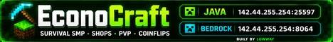 EconoCraft banner EconoCraft Minecraft server banner