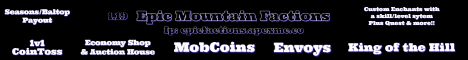 Epic Mountain Factions banner Epic Mountain Factions Minecraft server banner
