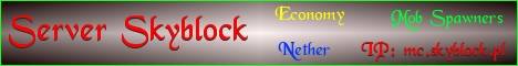 Skyblock banner Skyblock Minecraft server banner
