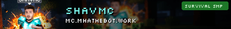ShavMC banner ShavMC Minecraft server banner