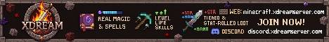 xDream Custom RPG banner xDream Custom RPG Minecraft server banner