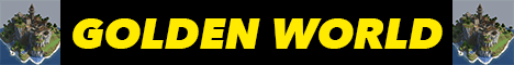 Golden World banner Golden World Minecraft server banner
