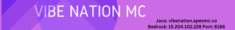Vibe Nation MC banner Vibe Nation MC Minecraft server banner