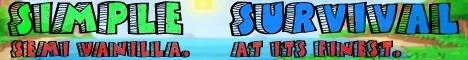 Simple Survival banner Simple Survival Minecraft server banner