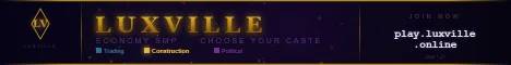 Luxville banner Luxville Minecraft server banner