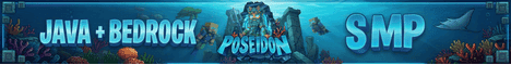 PoseidonMC banner PoseidonMC Minecraft server banner