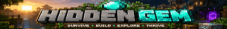 HiddenGem banner HiddenGem Minecraft server banner