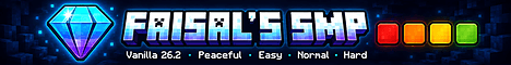 Faisals SMP banner Faisals SMP Minecraft server banner